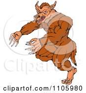 Poster, Art Print Of Fantasy Werewolf Attacking