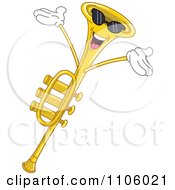 Poster, Art Print Of Happy Trumpet Instrument Character