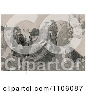 Poster, Art Print Of Christopher Columbus In Chains Returning To Cadiz Spain As People Kneel And Throw Themselves At His Feet