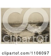 Poster, Art Print Of Grassy Shore The First Landing Place Of Christopher Columbus San Salvador Marie-Galante Or Canary Island