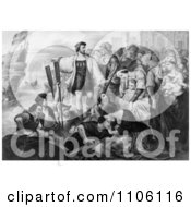 Poster, Art Print Of Christoper Columbus And His Crew Leaving The Port Of Palos Spai