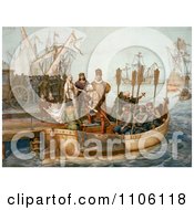 Poster, Art Print Of The First Voyage Of Christopher Columbus