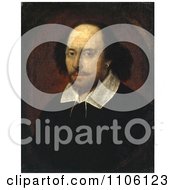 Painted Color Portrait Of William Shakespeare The Playwright And Poet In The Chandos Portrait