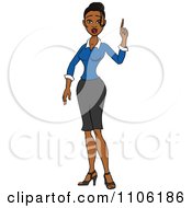 Clipart Indian Business Woman With An Idea Or An Aha Moment Royalty Free Vector Illustration