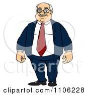 Proud Professional Fat Business Man Posing