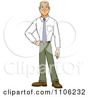 Clipart Proud Professional Young Business Man Posing Royalty Free Vector Illustration by Cartoon Solutions