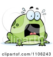 Poster, Art Print Of Chubby Frog Panicking