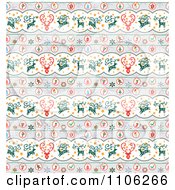 Seamless Background Pattern Of Christmas Reindeer