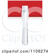 Clipart Pen Clip Over Paper Royalty Free Vector Illustration