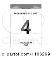 Clipart Wednesday July 4th Independence Day Calendar Royalty Free Illustration