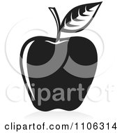 Poster, Art Print Of Black And White Apple Icon