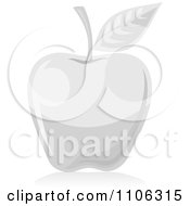 Clipart Gray Or White Apple Icon Royalty Free Vector Illustration by Any Vector