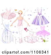Poster, Art Print Of Blond Ballerina Dancer With Dresses And Tutus