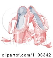Clipart Pink Satin Ballet Slippers And Laces Royalty Free Vector Illustration by Pushkin #COLLC1106342-0093