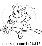 Poster, Art Print Of Outlined Jogger Cat