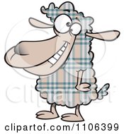 Poster, Art Print Of Happy Plaid Sheep