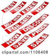 Clipart Red Retail Sales Lables Royalty Free Vector Illustration