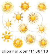 Poster, Art Print Of Shining Summer Sun Icons