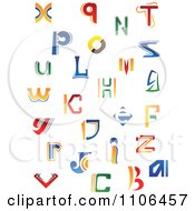 Poster, Art Print Of Abstract Colorful Letters A Through Z