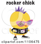 Poster, Art Print Of Cute Rocker Chick With A Mohawk And Skull Shirt