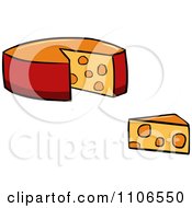 Poster, Art Print Of Wheel And Wedge Of Cheese