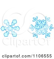 Poster, Art Print Of Blue Snowflakes