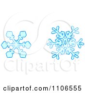 Clipart Blue Snowflakes Royalty Free Vector Illustration