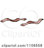 Clipart Two Strips Of Bacon Royalty Free Vector Illustration by Cartoon Solutions