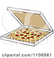 Poster, Art Print Of Delivery Pizza Pie In A Box