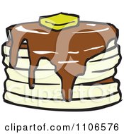 Poster, Art Print Of Stack Of Pancakes With Syrup And Butter