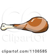 Clipart Chicken Drumstick Royalty Free Vector Illustration