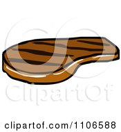Clipart Grilled Steak Royalty Free Vector Illustration by Cartoon Solutions