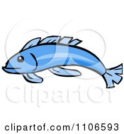 Poster, Art Print Of Blue Fish