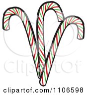 Clipart Red Green And White Candy Canes Royalty Free Vector Illustration