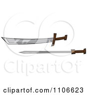Clipart Two Swords Royalty Free Vector Illustration by Cartoon Solutions