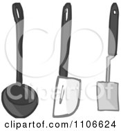 Clipart Ladle And Spatulas Royalty Free Vector Illustration