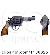 Clipart Revolvers Royalty Free Vector Illustration by Cartoon Solutions