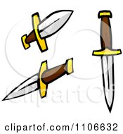 Clipart Daggers Royalty Free Vector Illustration
