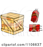 Poster, Art Print Of Dynamite Sticks And Crate