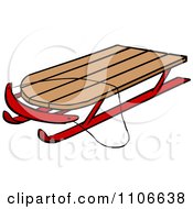 Clipart Toy Sled Royalty Free Vector Illustration
