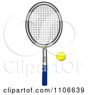 Poster, Art Print Of Tennis Ball And Racket