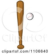 Poster, Art Print Of Baseball And Wooden Bat