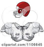 Football Helmet And Shoulder Pads