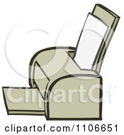 Clipart Desktop Printer Royalty Free Vector Illustration