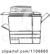 Clipart Photocopier Machine Royalty Free Vector Illustration by Cartoon Solutions