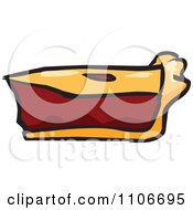Clipart Slice Of Cherry Pie Royalty Free Vector Illustration
