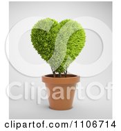 Poster, Art Print Of 3d Heart Shaped Potted Plant