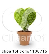 Poster, Art Print Of 3d Heart Potted Plant