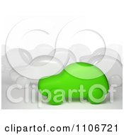 Clipart 3d Green Car In Traffic With White Cars Royalty Free CGI Illustration