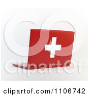 Poster, Art Print Of 3d Red Medical Health Care Laptop Computer